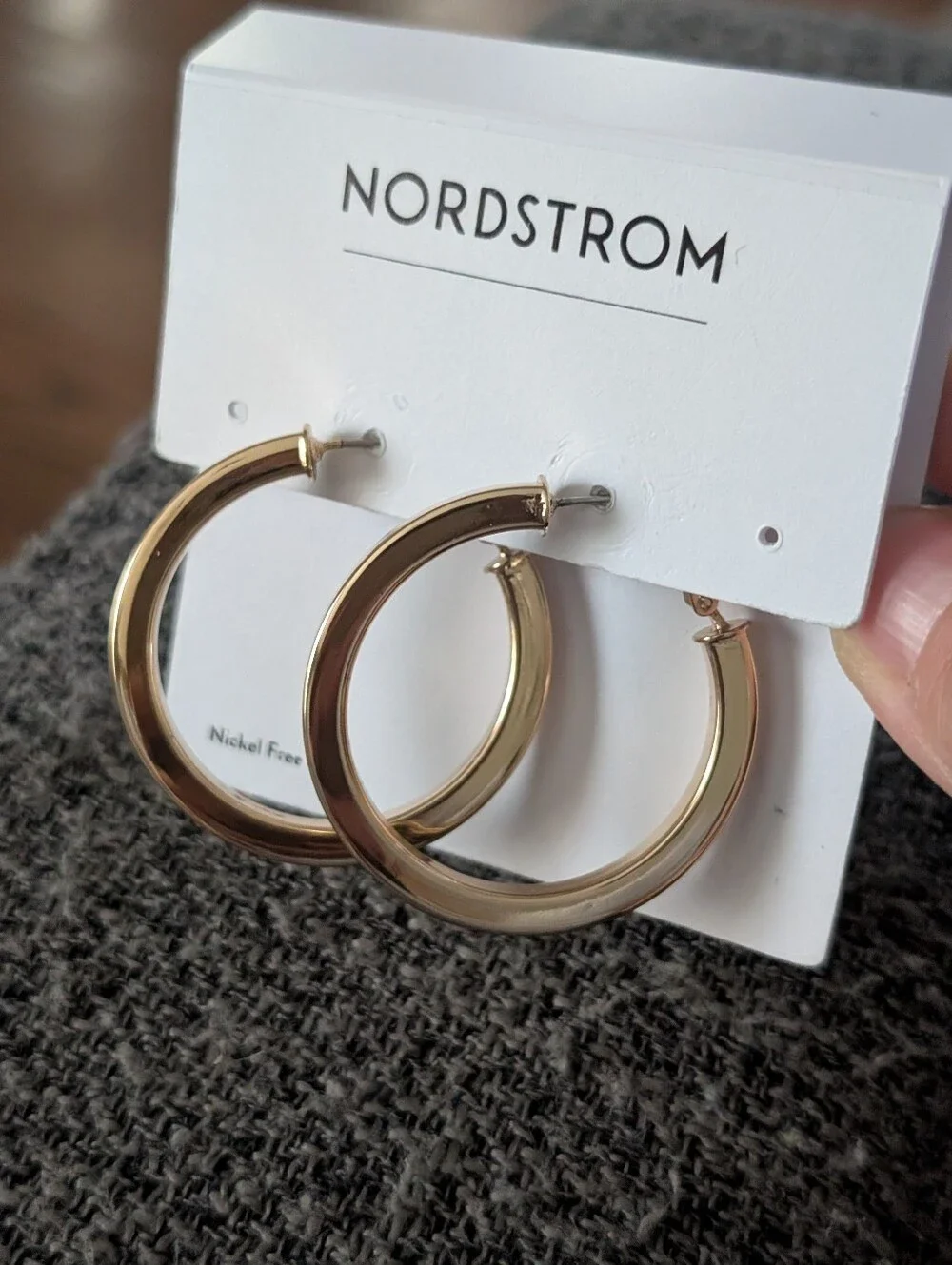 Nordstrom Shiny Gold Chunky Hoop Earrings
